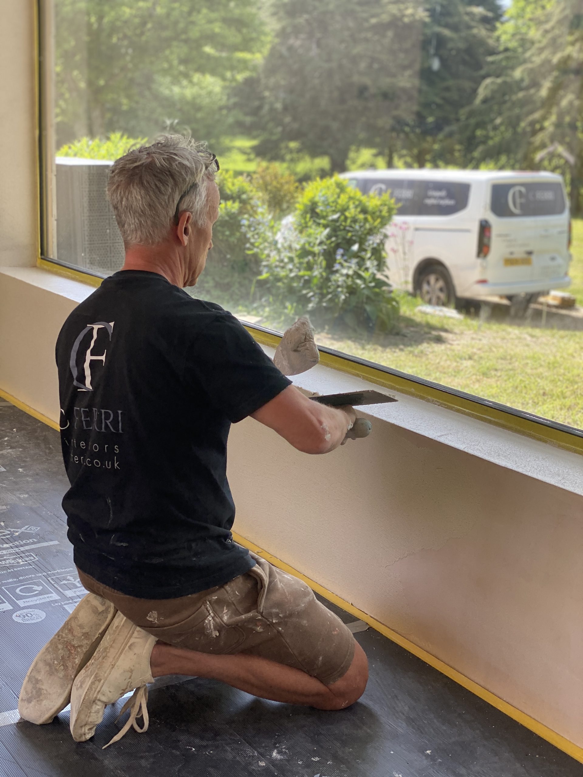Carl Ferri – at work plaster skimming, London