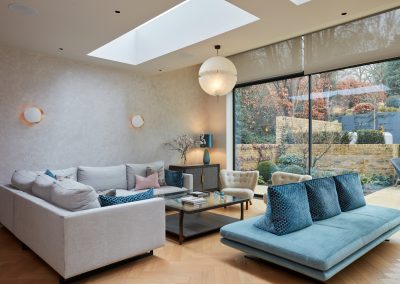 Venetian plaster wall interior design, Wimbledon by C Ferri Interiors, London